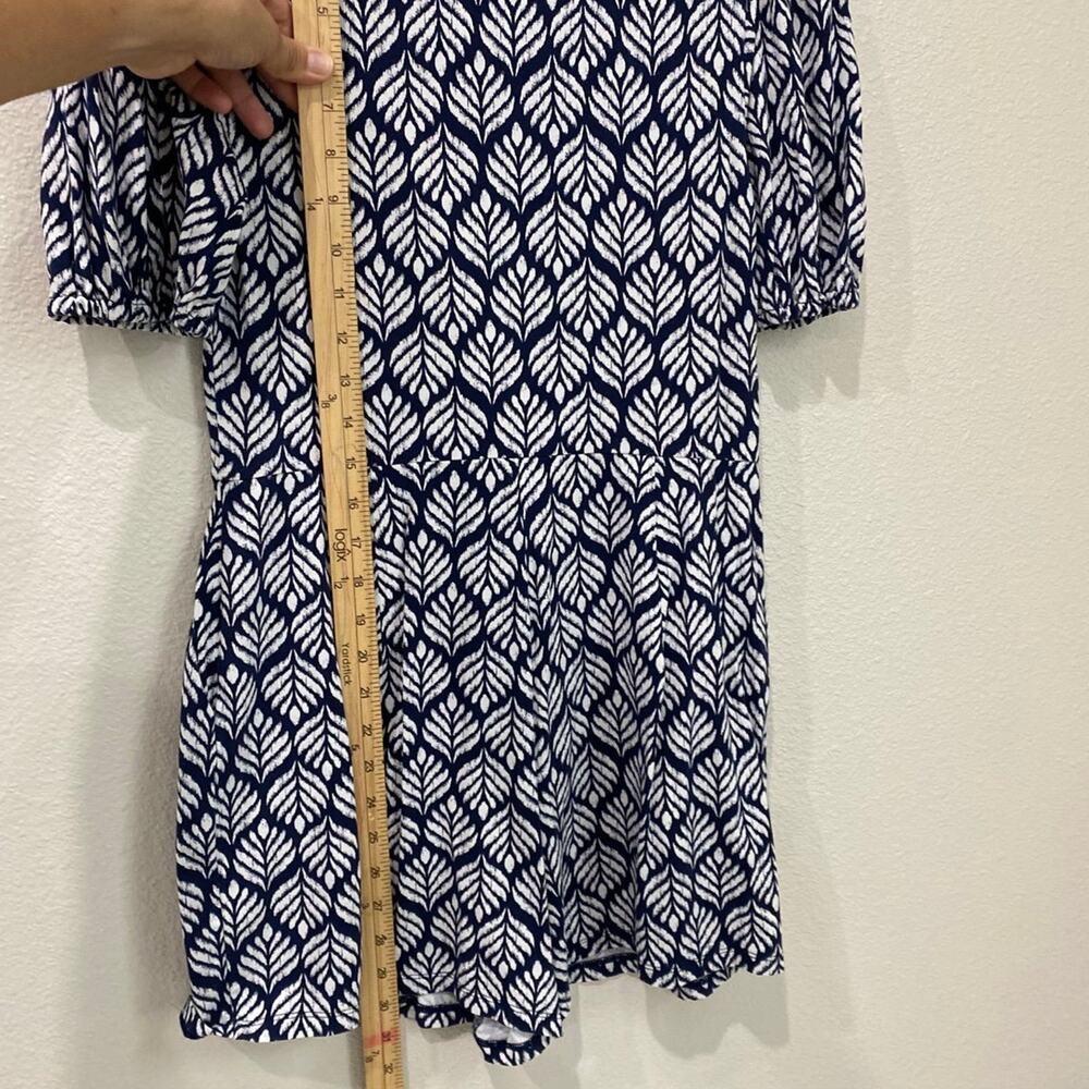 Boden Navy and White Leaf-Print Jumpsuit - Picture 8 of 9